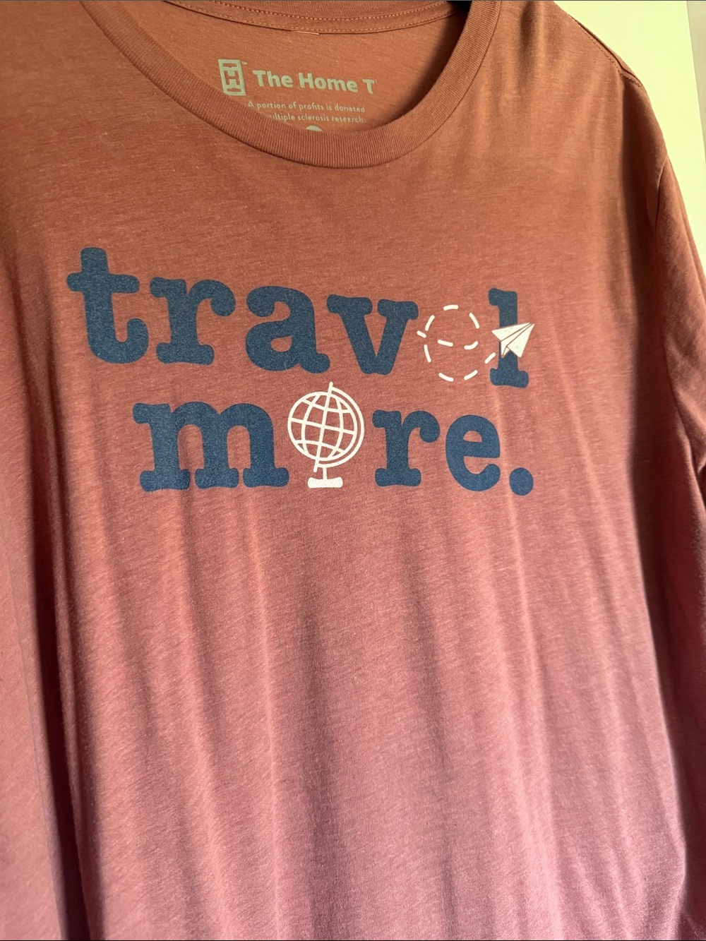 NEW! The Home T Travel More Pink Graphic Tee - Picture 2 of 4